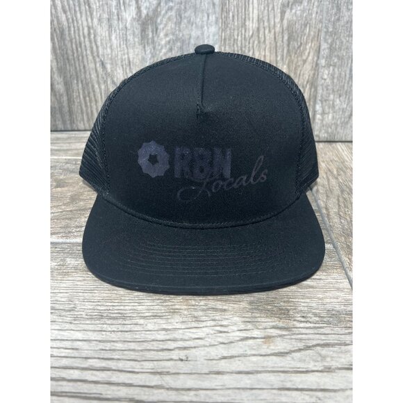 Rust Belt Nation Local Detroit Black Foil Snapback Trucker Hat Mesh RBN NWOT - Picture 2 of 8